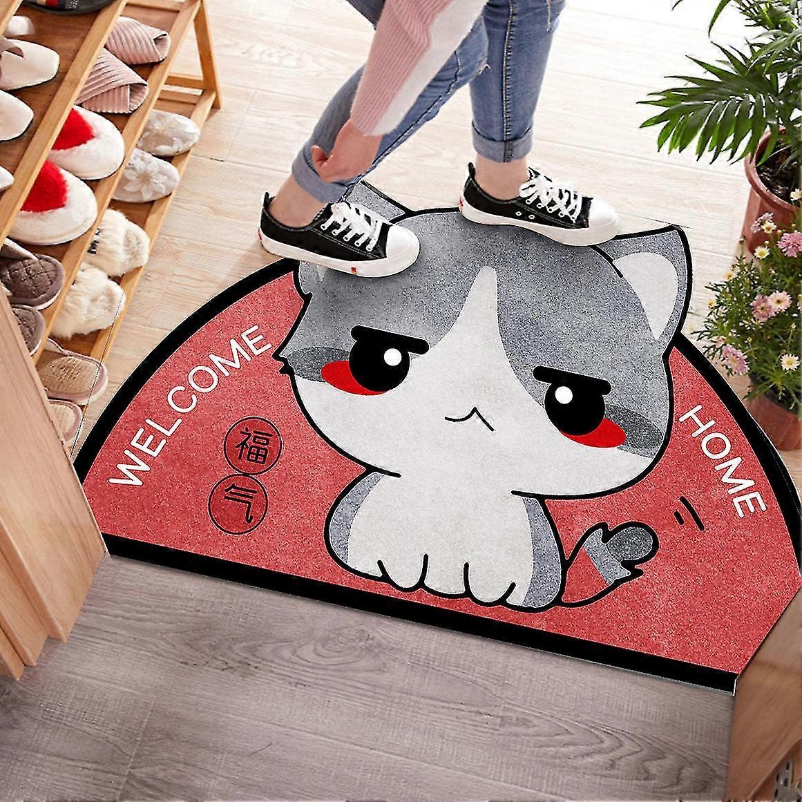 バスマット滑り止め吸収性シャワーバスルームラグカーペットかわいい漫画