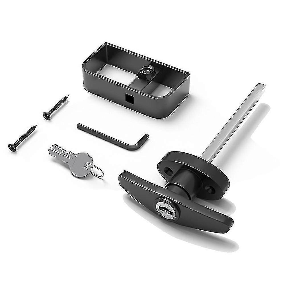 T Handle Latch/lock Keyed Alike Black Coated-dt
