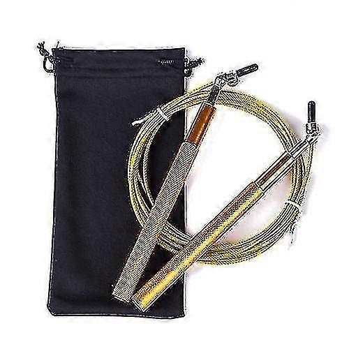 crossfit Jump Rope Adjustable Skip Rope(golden)