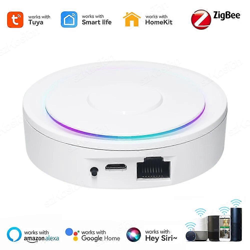 For Homekit Tuya Zigbee 3.0 Gateway Hub Smart Home Bridge Smart Life APP Wireless Remote Voice Control Works with Alexa Google
