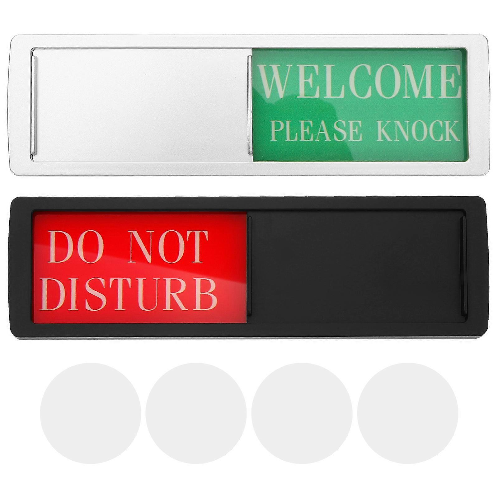 2 pcs Privacy Do Not Disturb Sign Magnetic Slider Do Not Disturb Door Sign for Office