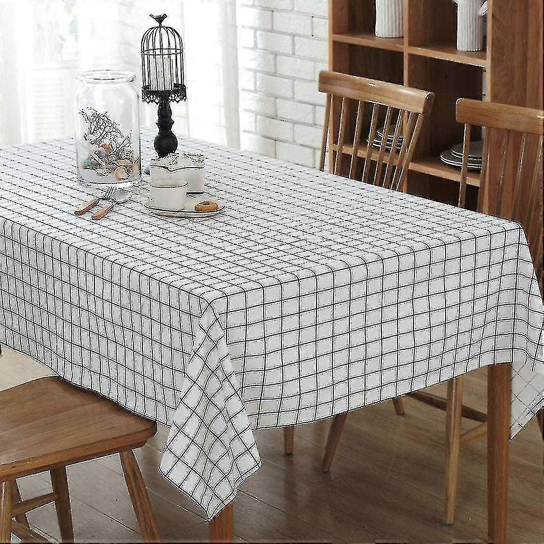 Washable Tablecloth Angular Lotus Effect Waterproof   Tablecloth Stain Protection Easy-care Dir High Quality