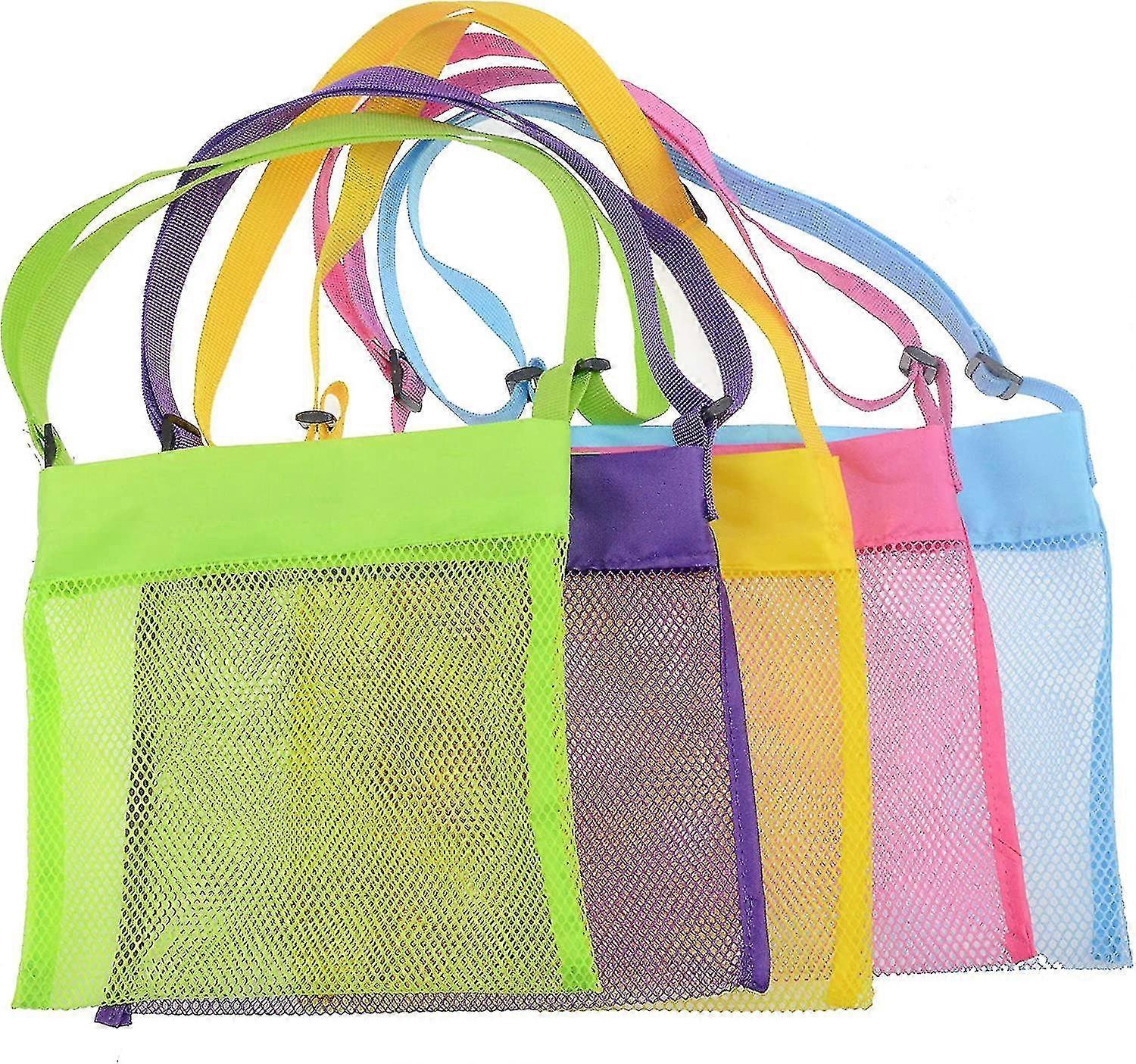 Mesh Beach Bags, Seashell Mesh Bags(set Of 5) High Quality