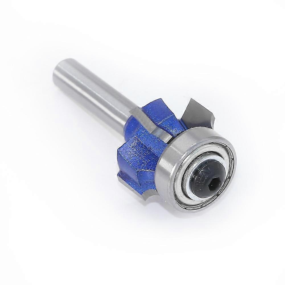 4-teeth R1 Round Over Router Bit, Corner Rounding Edge Trimming Router Bit Woodworking Milling Cutter Tool Radius (r1)(1pc, Blue)