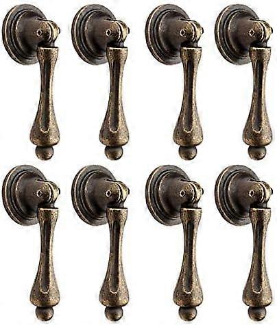 Vintage Cabinet Knobs Drawer Handle Pull 8 Pack Decorative Bronze