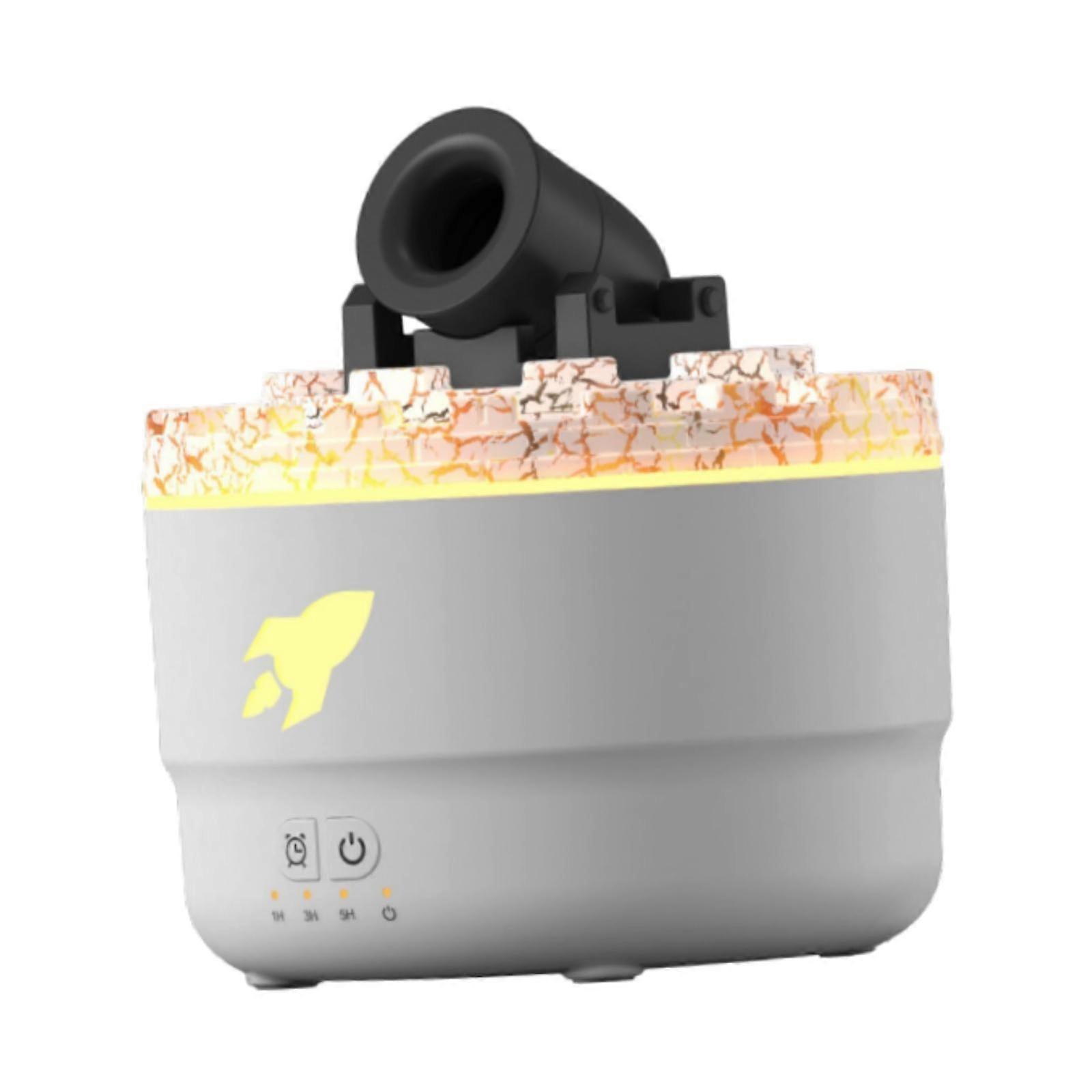 Essential Oil Diffuser UK Plug Imitation Flame Pattern 280ml for Office Home White