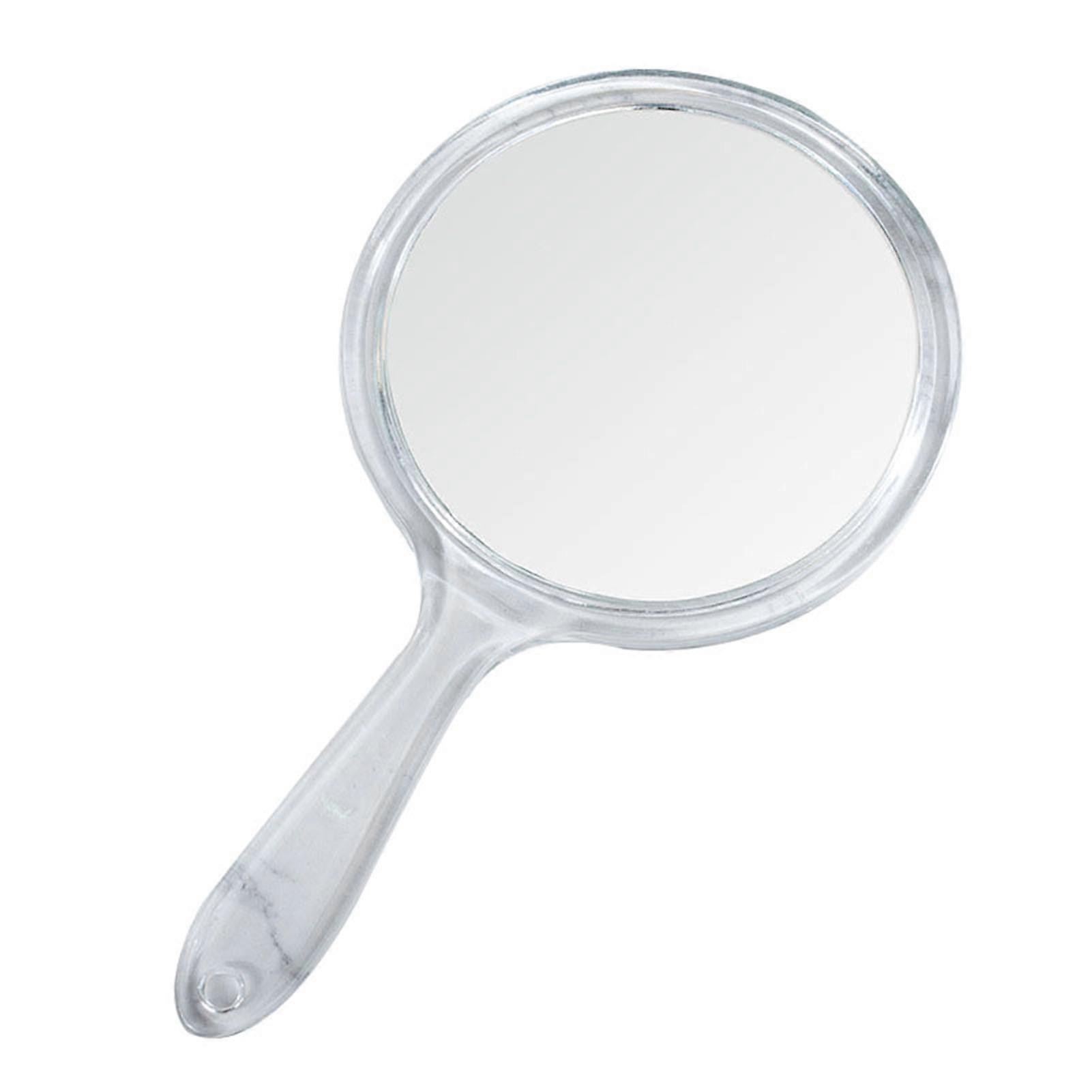 Makeup Mirror Clear Image Comfortable Grip Good Reflection Cosmetics Burr Free Double-Sided Handheld Magnifying Mirror Gift Supply