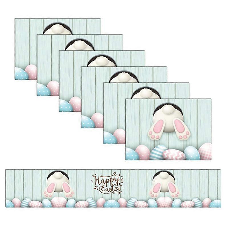 Easter Tablecloth,Rabbit Tail Table Mat, Suitable for Spring and Easter Holiday Decoration