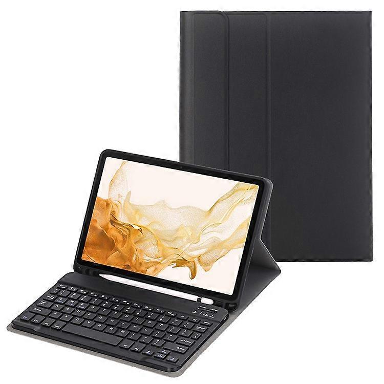 Compatible For Samsung Galaxy Tab S8 PU Leather+TPU Tablet Stand Case with Wireless Bluetooth Keyboard