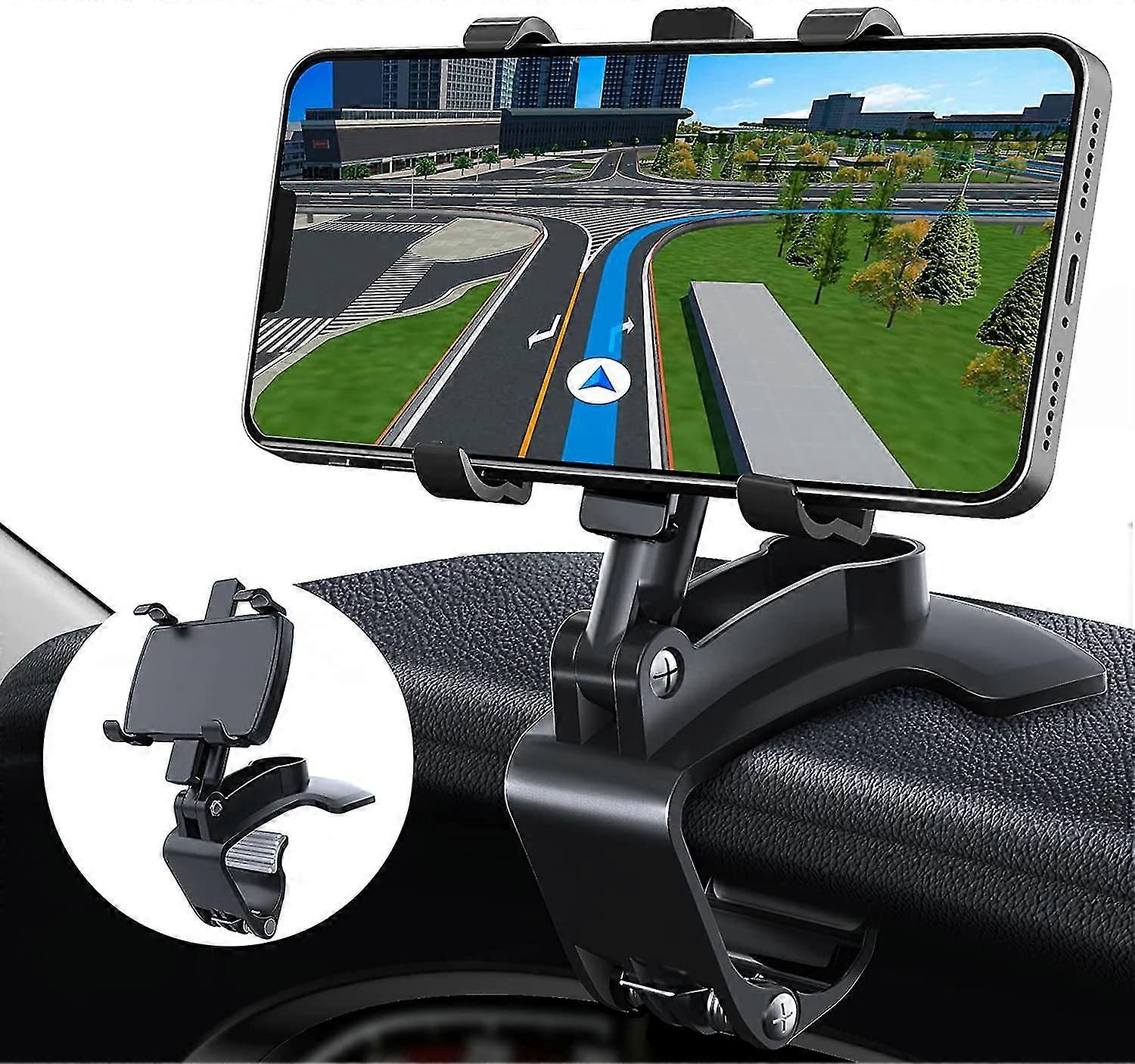 Car Phone Holder Mount With 360 Degree Rotation Dashboard Adjustable
