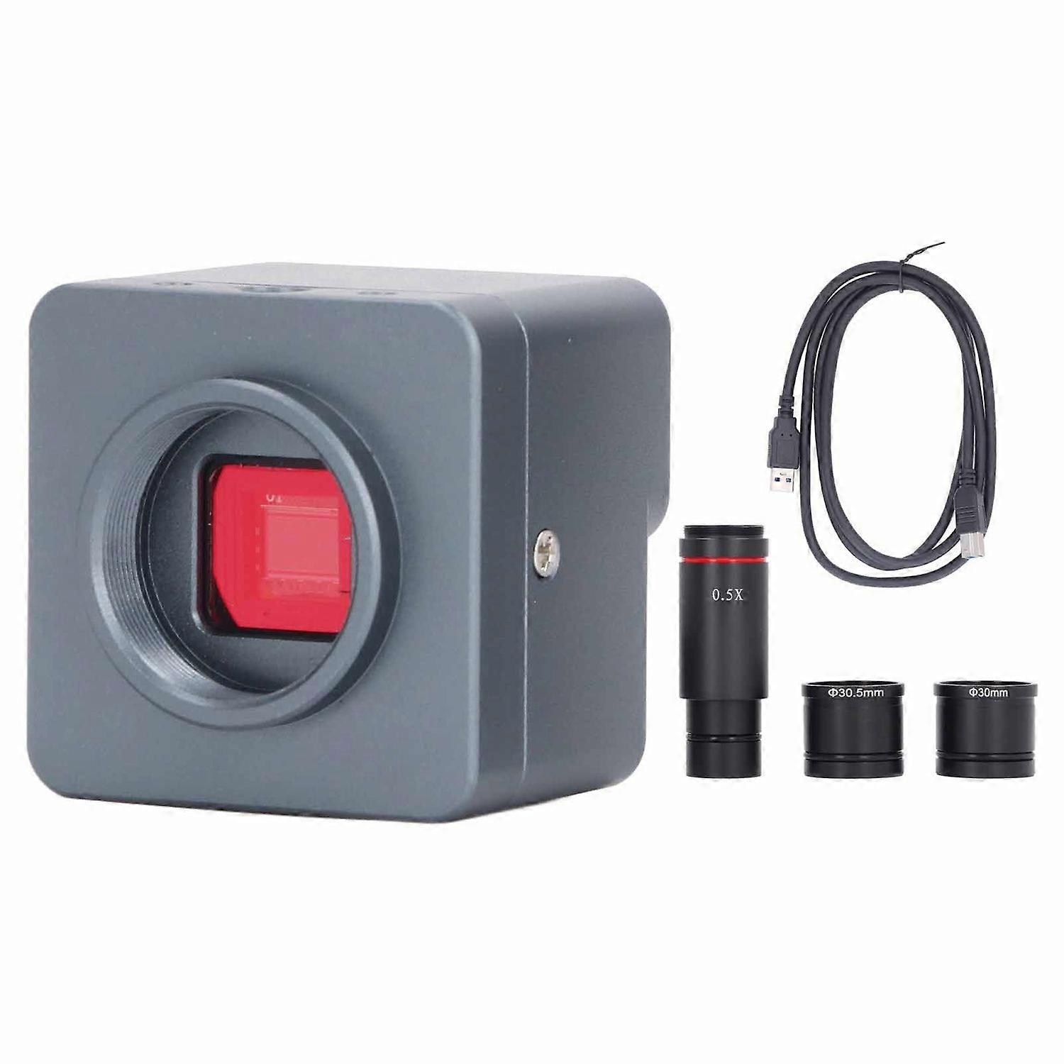 USB Microscope Camera 4K 8MP Digital Electronic Eyepiece with 0.5X Zoom Lens and 30mm 30.5mm Adapter