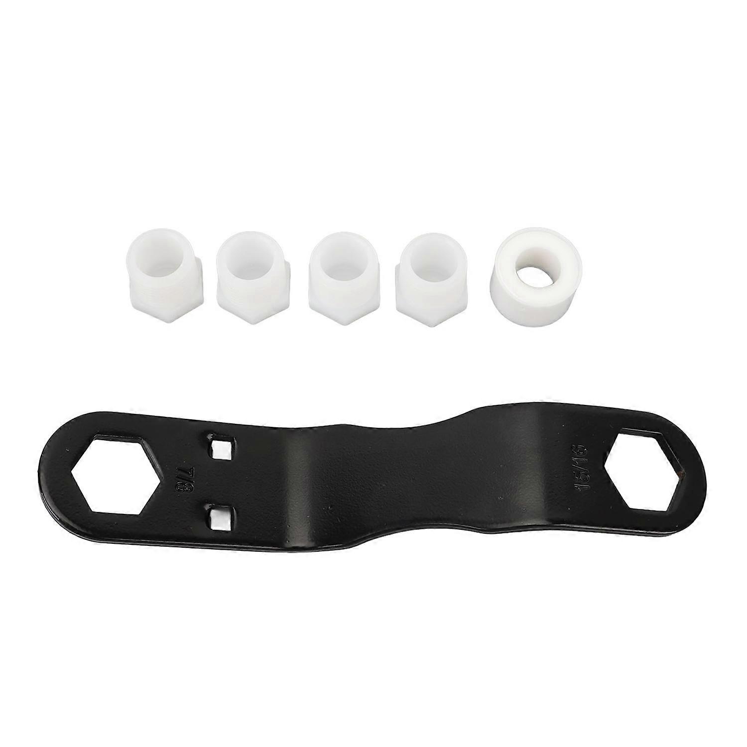 6stk RV vandvarmer afløbsprop og skruenøgle kit aluminiumslegering camper varmelegeme afløbspropper til 15/16 tommer