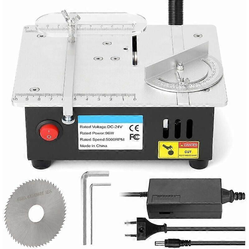 Mini Scie  Table Multifonctionnelle Mini Scie  Table en Alliage d'Aluminium DIY Petit Cutter Alimentation  7 Vitesses avec Fonction de Glissement d'An