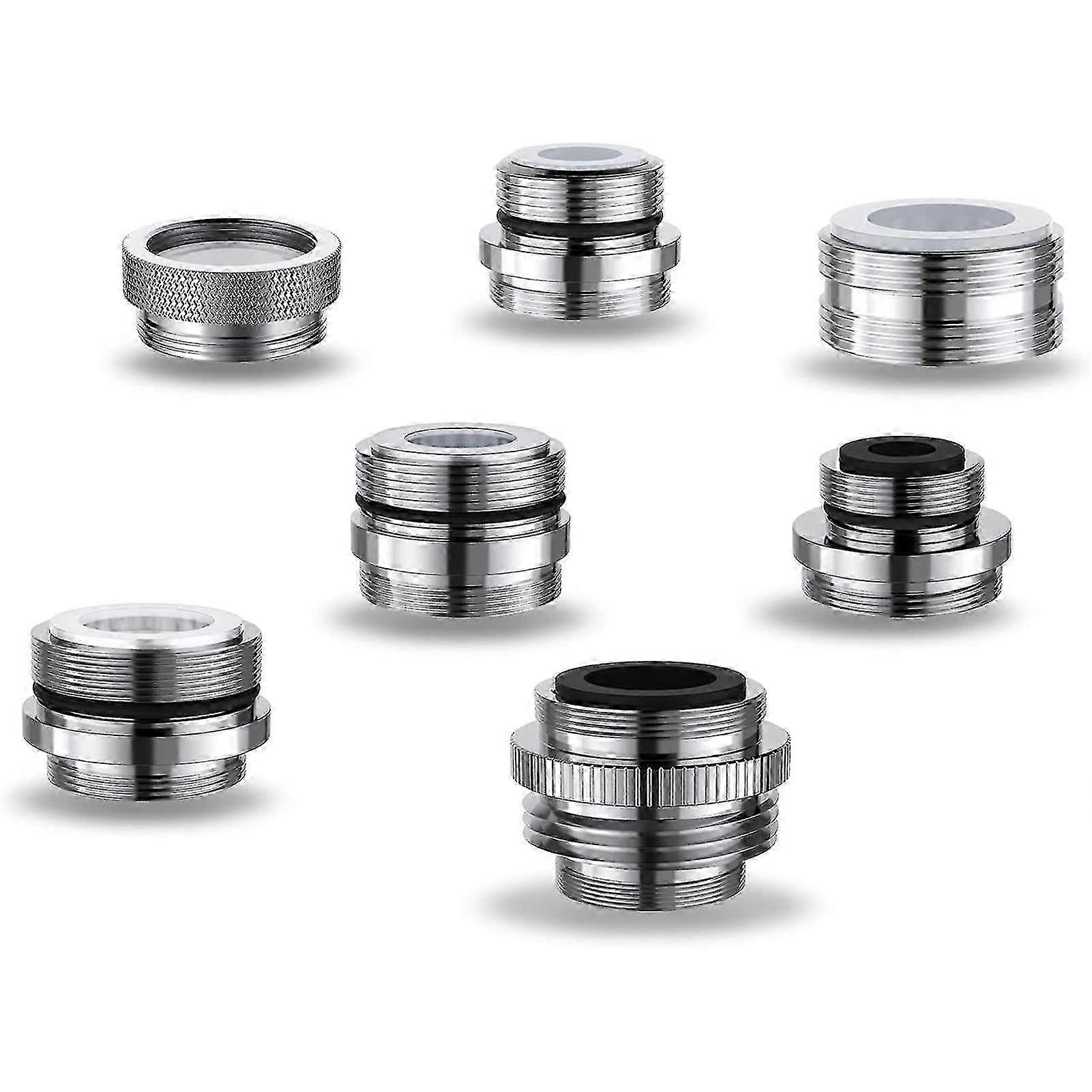 7Pcs Multiple Size Tap Hose Adapters Solid Brass Fit Removable Sink Aerators