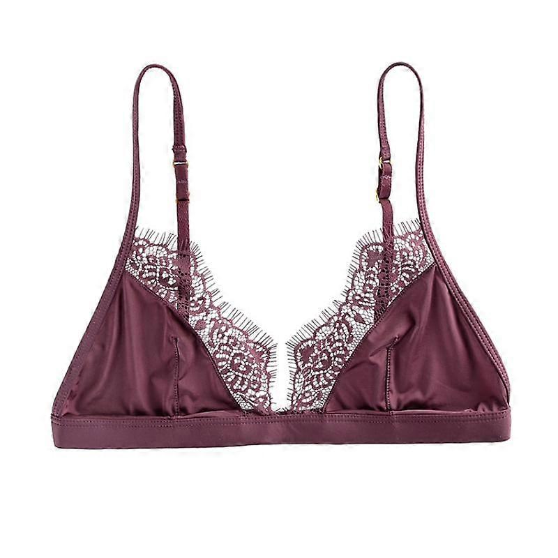 European and American Ultra-thin Ice Silk Sexy Rimless Triangular Cup Bra Breathable Lingerie for Women