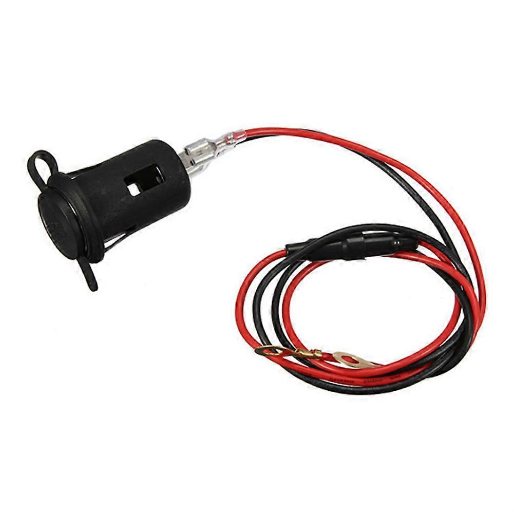 DC 12V-24V Universal Motorcycle Waterproof Cigarette Lighter Socket Plug With Fuse & Wire