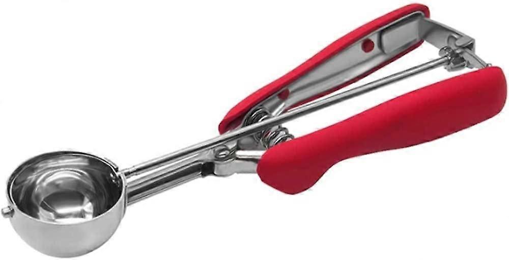 JUSCH Stainless Steel Ice Cream Scoop with Trigger,Cookie Scoops for Baking, Cookie Scoop,Cookie Dough Scooper, Save Effort Ice Cream Scoop, Melon Bal