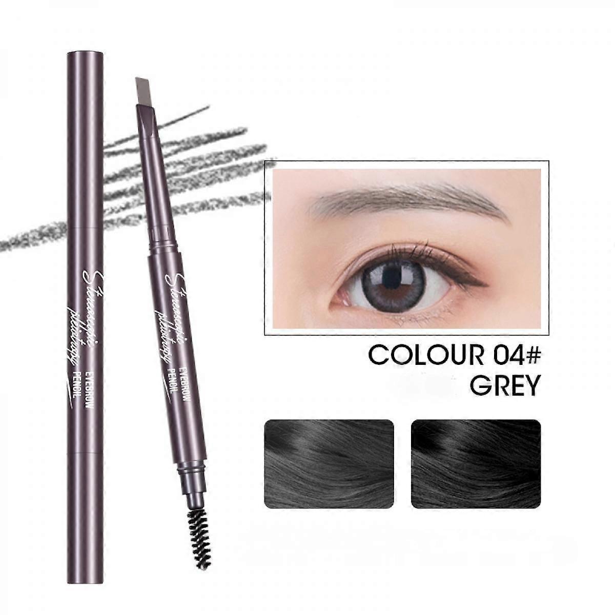 Eyebrow Pencil & Brush Fine Brow Definition Shaper Double Head Waterproof Liner