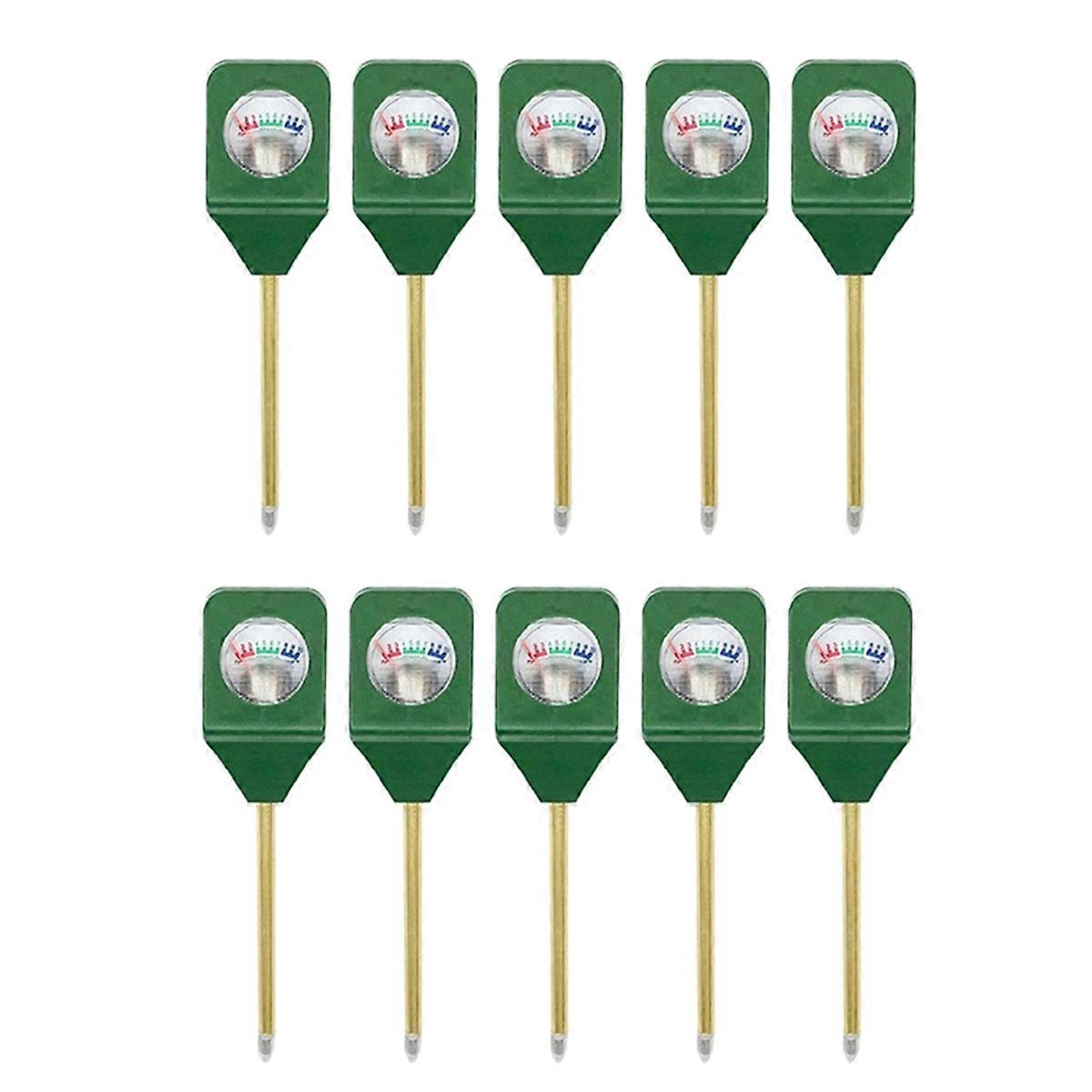 10PCS Portable Soil Moisture Sensor Monitor Mini Potted Soil Analyzer Plant Moisture Temperature Te