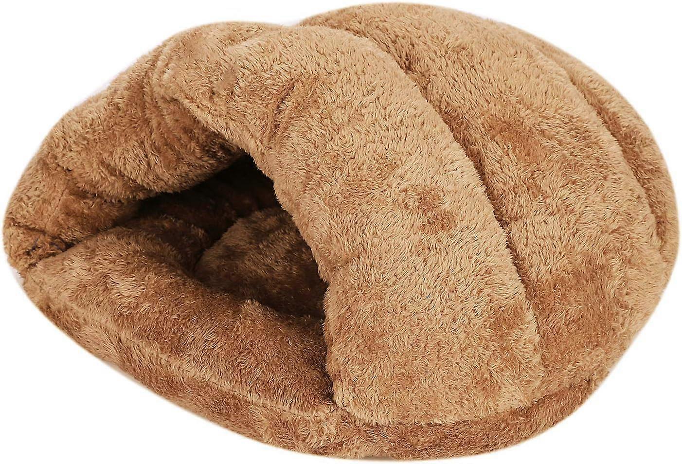 Cozy Pet Abode, Slipper-Style Ceiling Design Self Warming Cat Cave, Soft Polyester Fabric Easy Care Hideaway for Indoor Small Dogs Cats (45 cm)