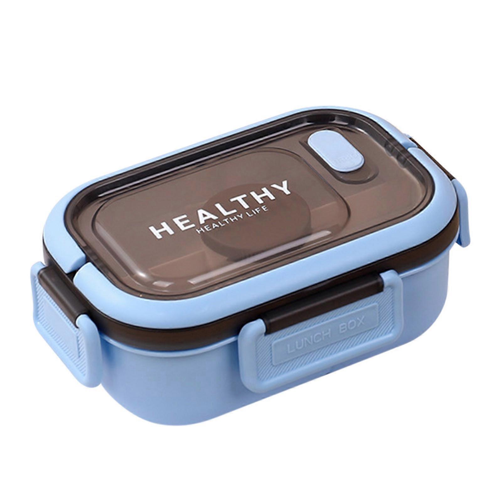 Portable Plastic Partition Integrated Lunch Box Multi-functional Light Food Bento Box EE