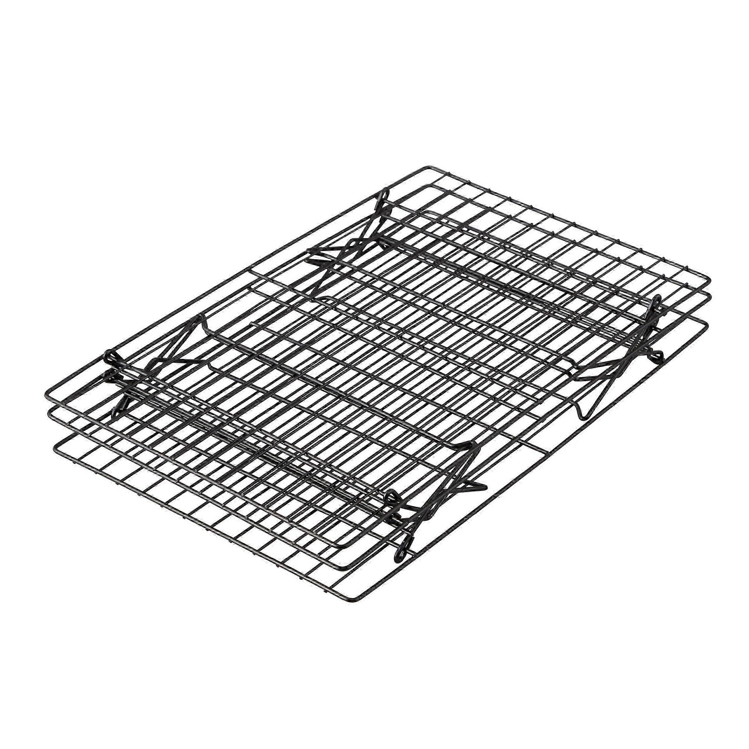 Excelle Elite 3-Tier Cooling Rack for Cookies, Cake and More - Cool Cookies, Cake Layers or Finger Foods, Black