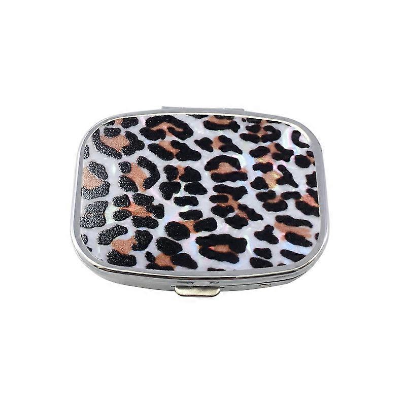 Portable Metal Pill Box with 2 Compartments