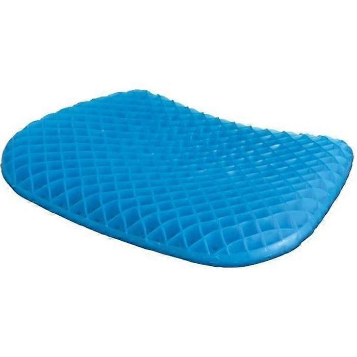 Seat cushion - COMFORT GEL - Blue - Removable cover - Rectangular - Indoor