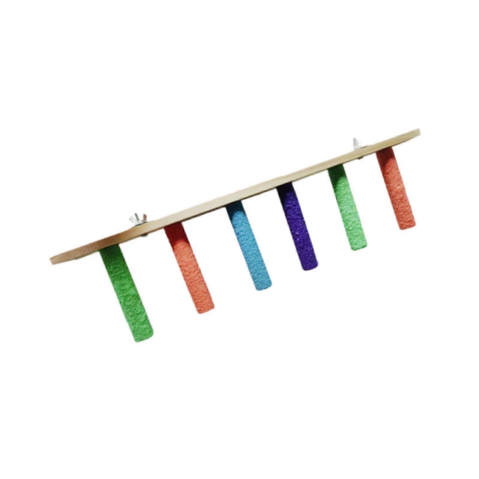 Parrot Perch Stand Window and Shower Perch Toy for Budgie Lovebird Bluebirds 4 tier