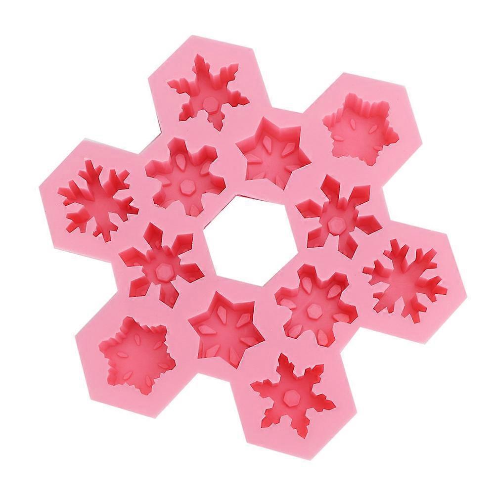 Snowflake Shape Ice Cube Maker Mold for DIY Ice Cream, Silicone Ice Tray for Home Use, BPA-Free, 15-Cube Capacity