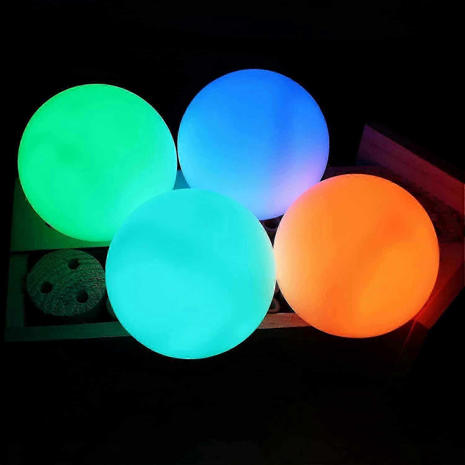 4 Pcs Floating Pool Light, Ip68 Waterproof Led Light Ball, Led Pool Light 16 Rgb Colors Changing With Remote Control Apply Bathtub, Outdoor Light Ball