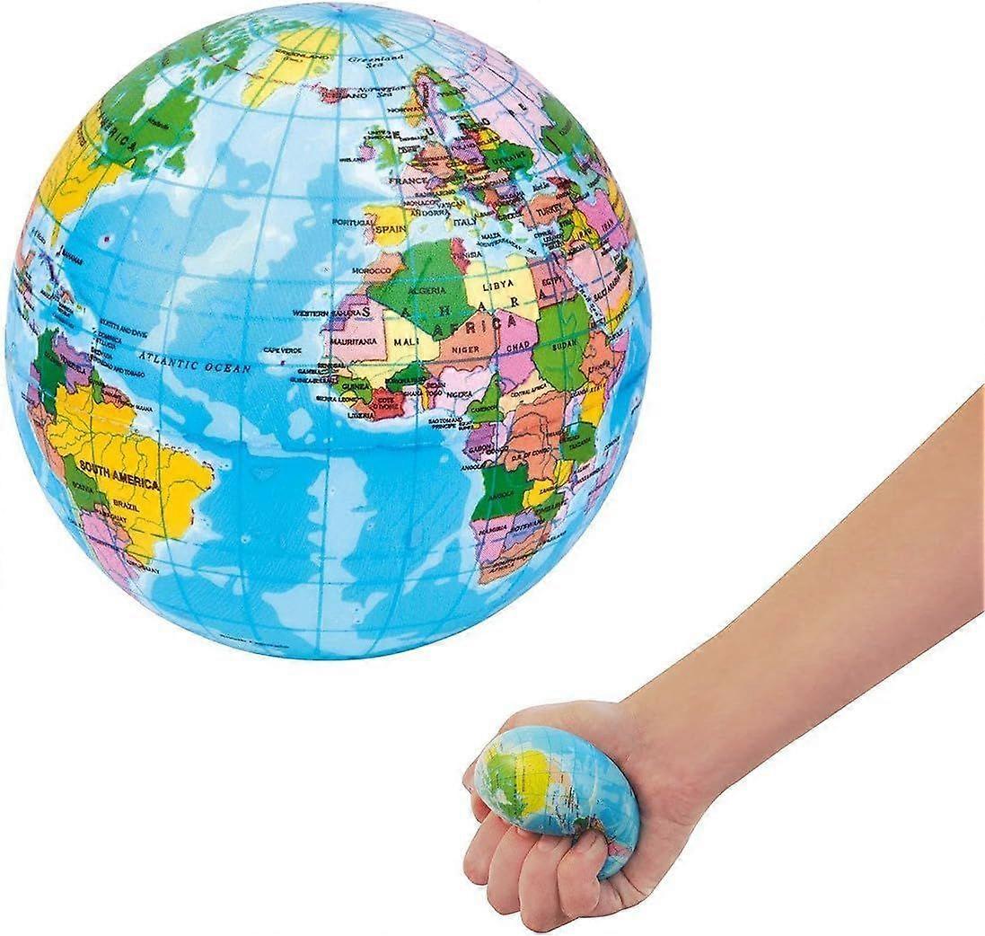 Anti-Stress Ball, Squeeze Ball Globe for Stress Relief, Ball with World Map Look for Relaxing and Aerating, Perfect for Travel