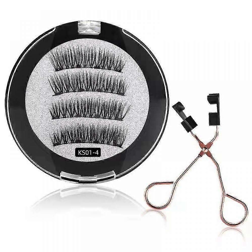 Magnetic Eyelash Applicator Tool Kit, No Glue Magnetic Eyelash Clip Natural Looking Easily Apply Eyelashes Set