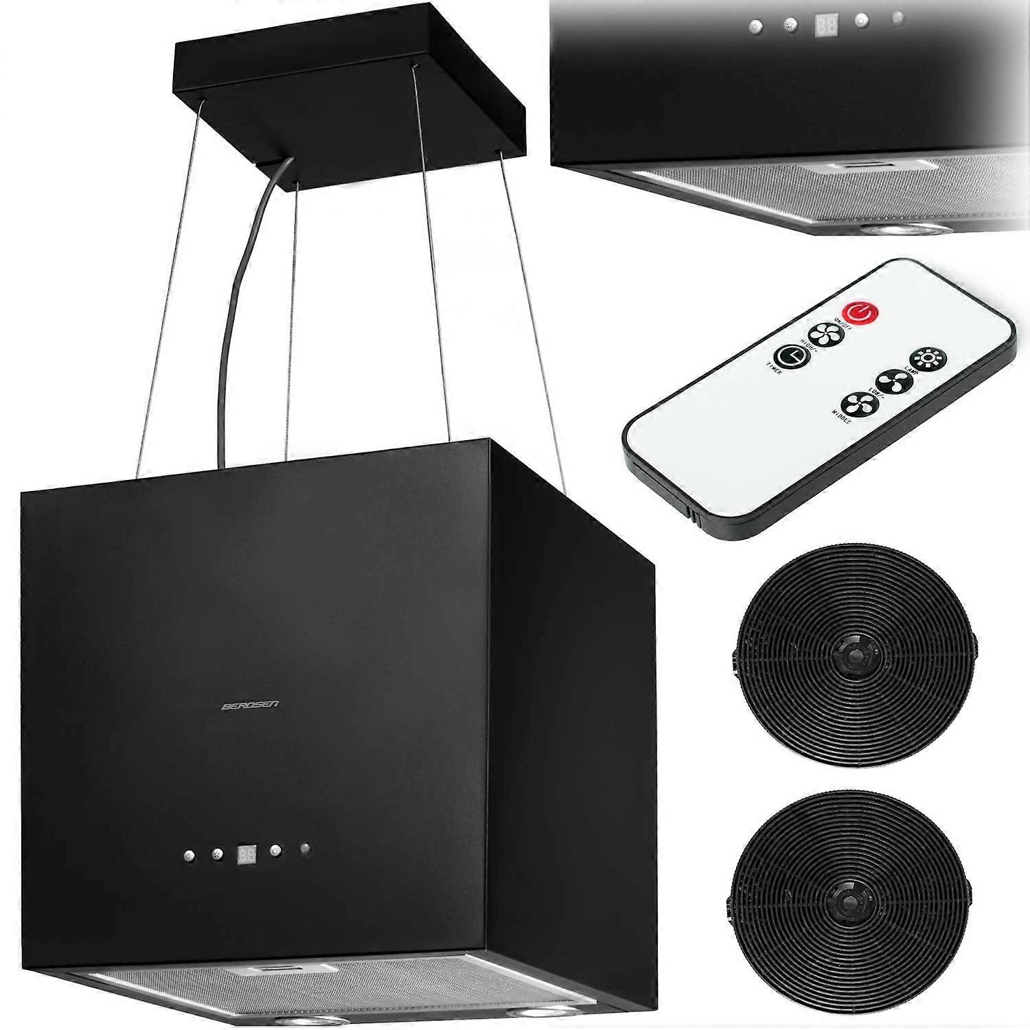 Köksfläkt för köksö 40 cm Berdsen 40E + 2 filter