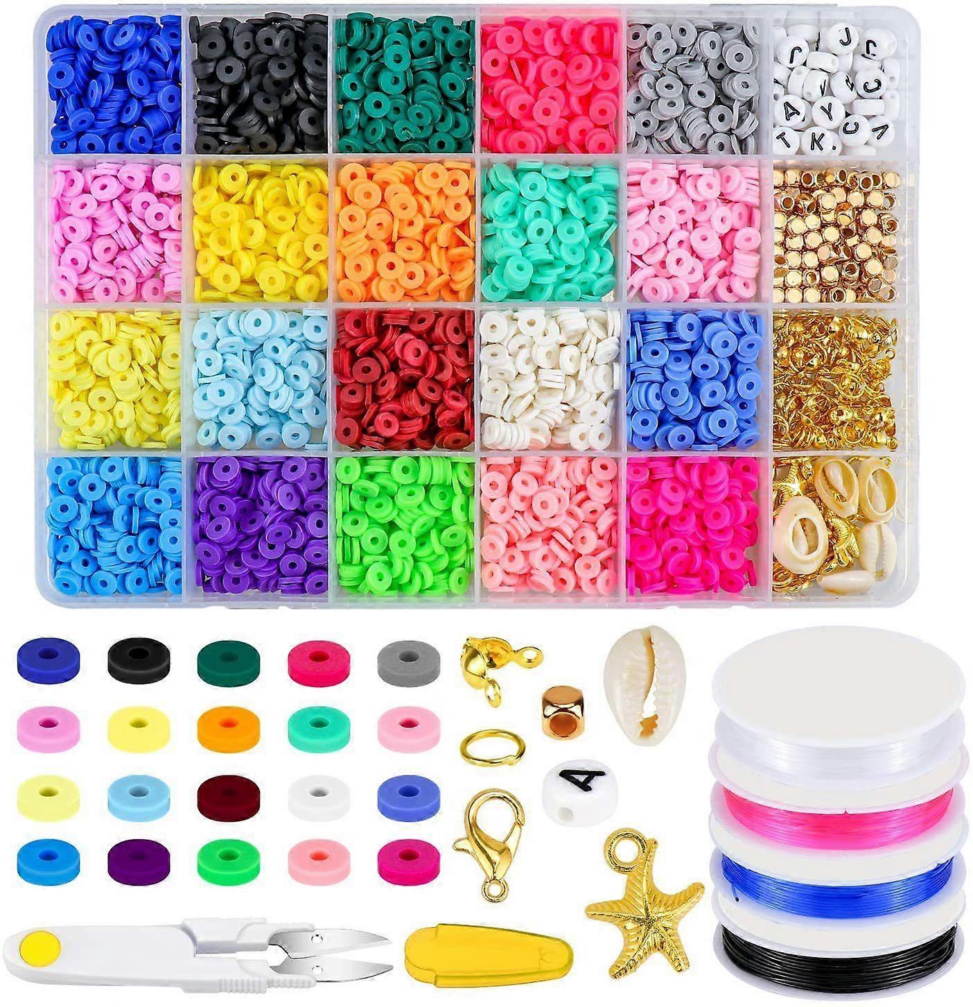 ترقية حبات الطين شقة Heishi الخرز 4285 جهاز كمبيوتر شخصى 20 لون 6 مللي متر جولة الطين فاصل الخرز