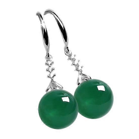 1 Pair Agate Earrings Not Prone to Allergies Graceful Exquisite Fine Workmanship Shiny Bright