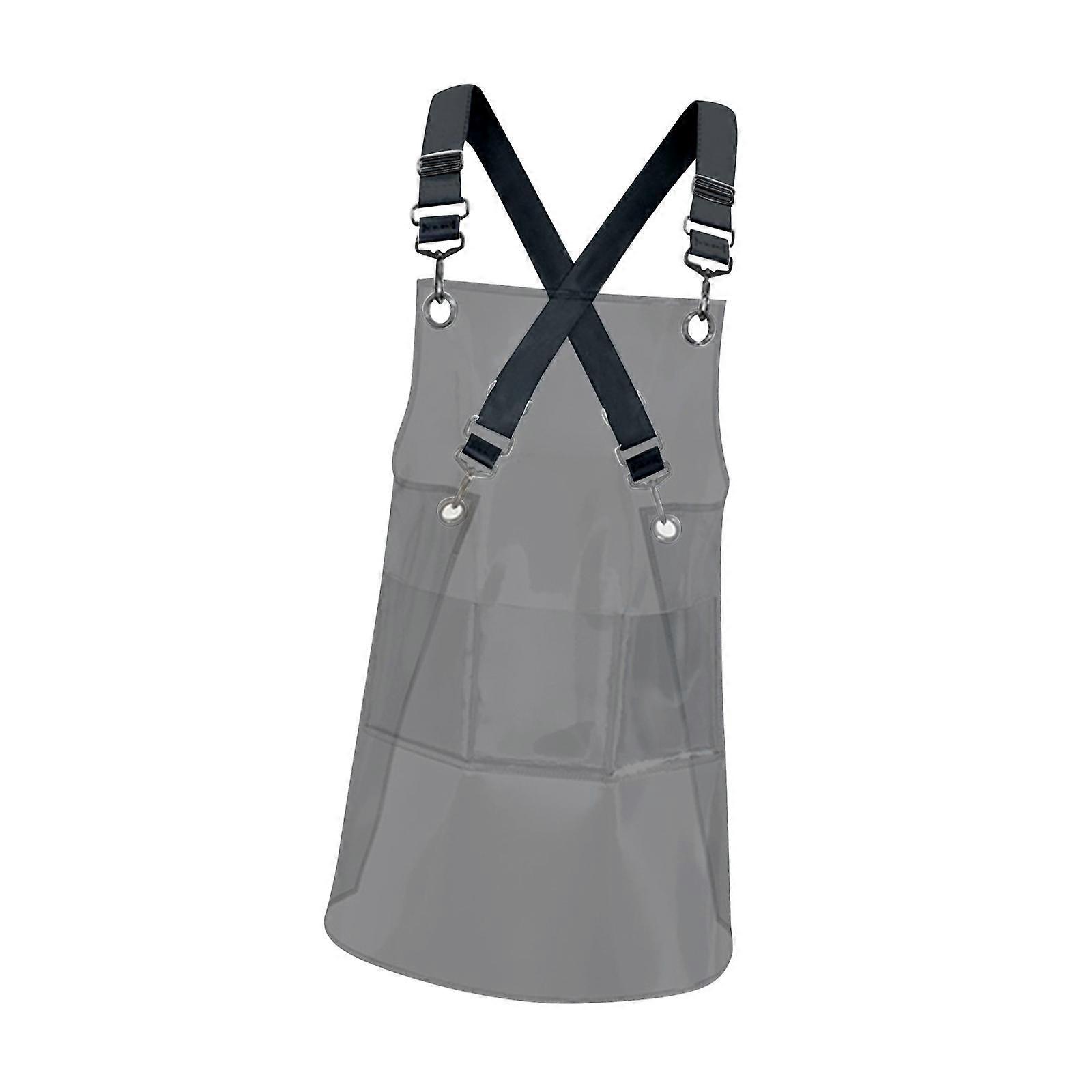 Transparent Apron Art Adjustable Back Waist Strap black
