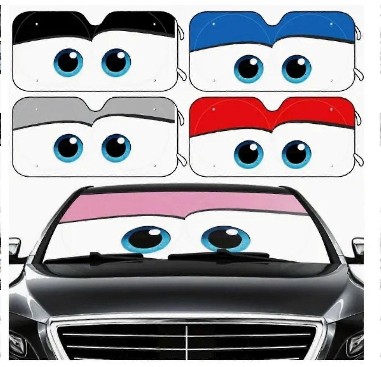 1pc Auto Sunshade Block UV Cute Eyes Sunshade, Vehicle Front Window Windshield For RV SUV