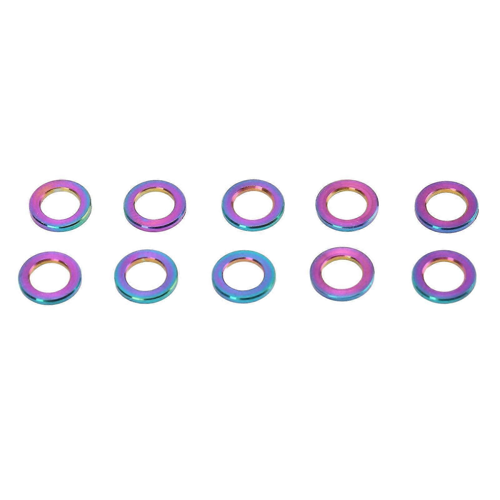 10pcs M5 RISK 5mm Titanium Alloy Bolt Washers Anti-rust Mountain Bike Cycling