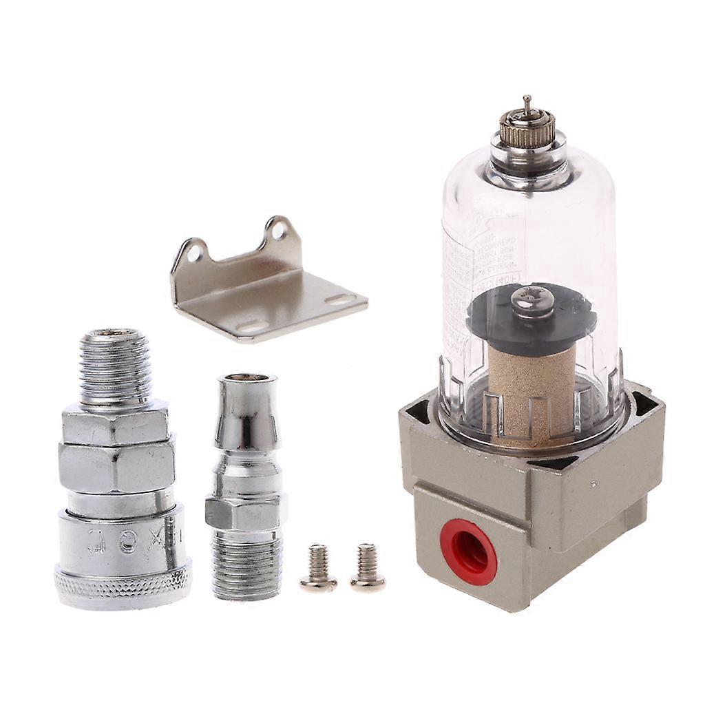 1/4" AF2000-02 Compressed Air Compressor In-Line Moisture Water Trap Filter  Transparent