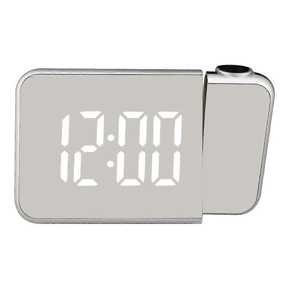 Projection Clock Electronic Clock Student Alarm Clock Mirror Projection Electronic Clock-Black