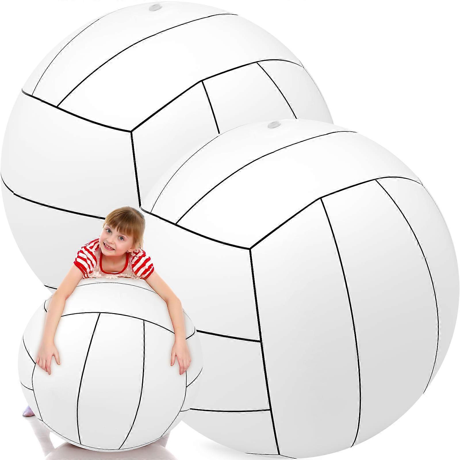 27 Inch Giant Swelling Volleyball for Beach and Pool Games - Outdoor Activity Party Toy - Durable and Colorful Design