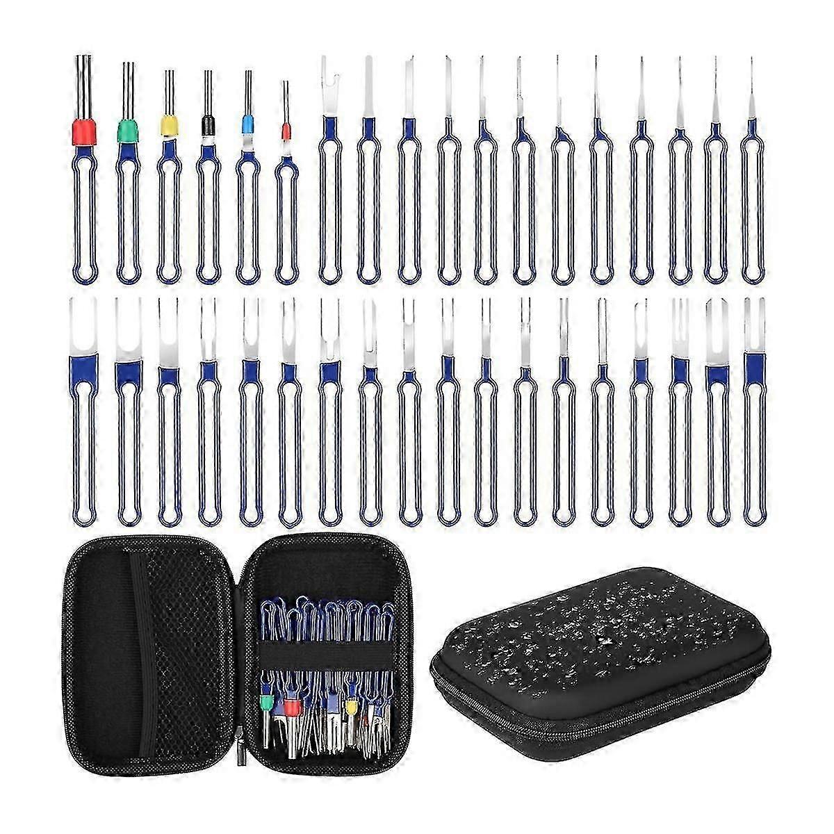 36PC Terminal Removal Tool Kit Pin Extractor Tool, Terminal Ejector Kit, Elektrische Wire Connector Pin Removal Tool Kit s202412241909