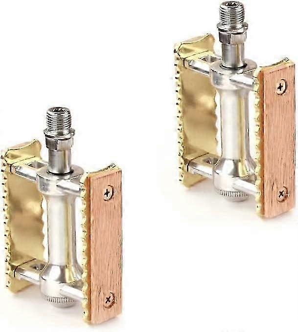 مجموعة دواسات الدراجات الهوائية دواسات دراجات خبيقة من الألومنيوم غير قابل للانزلاق دواسات الدراجة زوج الدواسات الكلاسيكيةGold-2025-ss