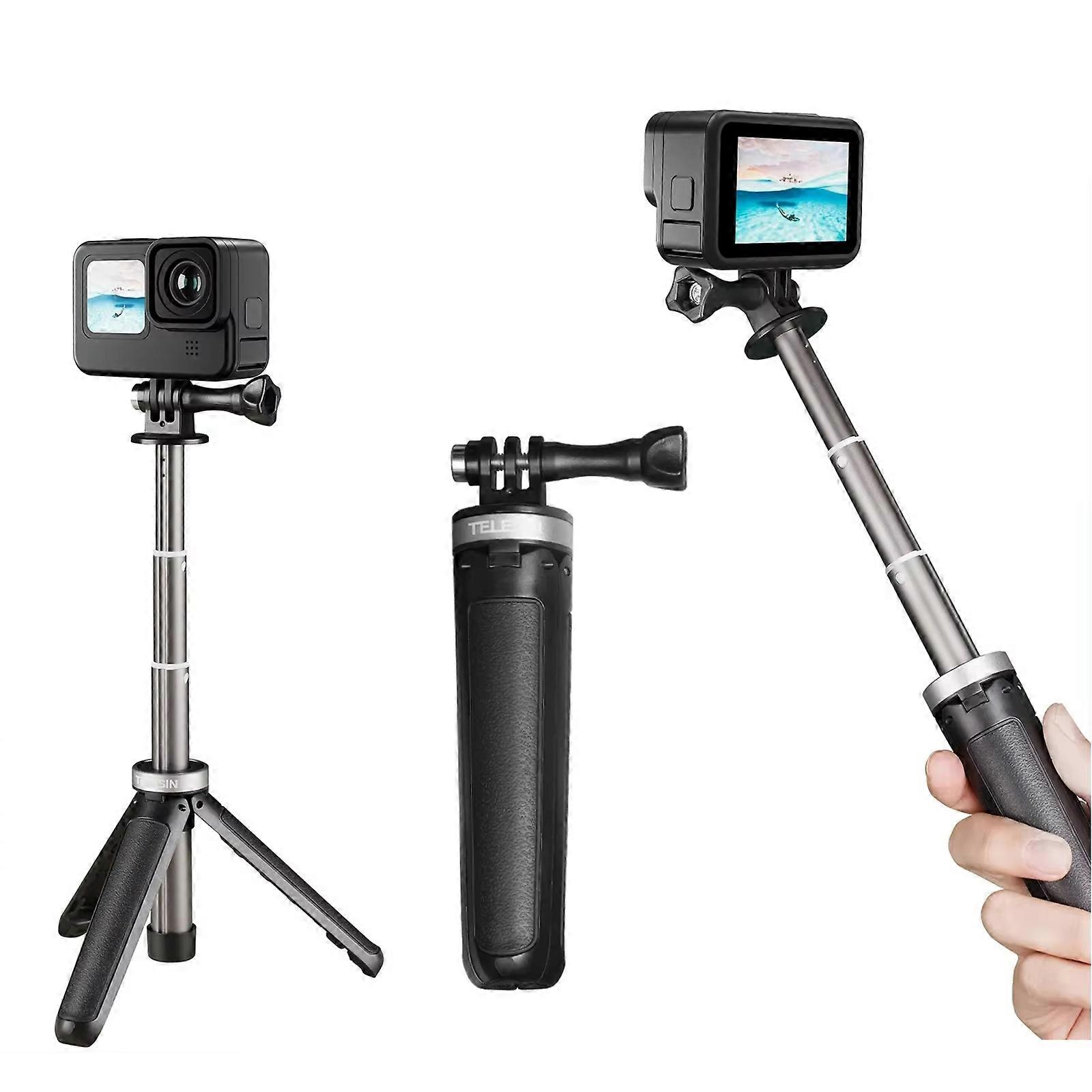 TELESIN Universal Mini Desktop Selfie Tripod for Sports Camera 13.4-25.5cm Height Adjustable GP-MNP-092-X