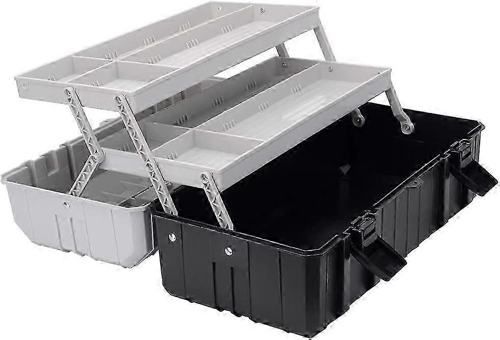 17-inch three-layer folding tool box multi-functional maintenance Portable electrician box