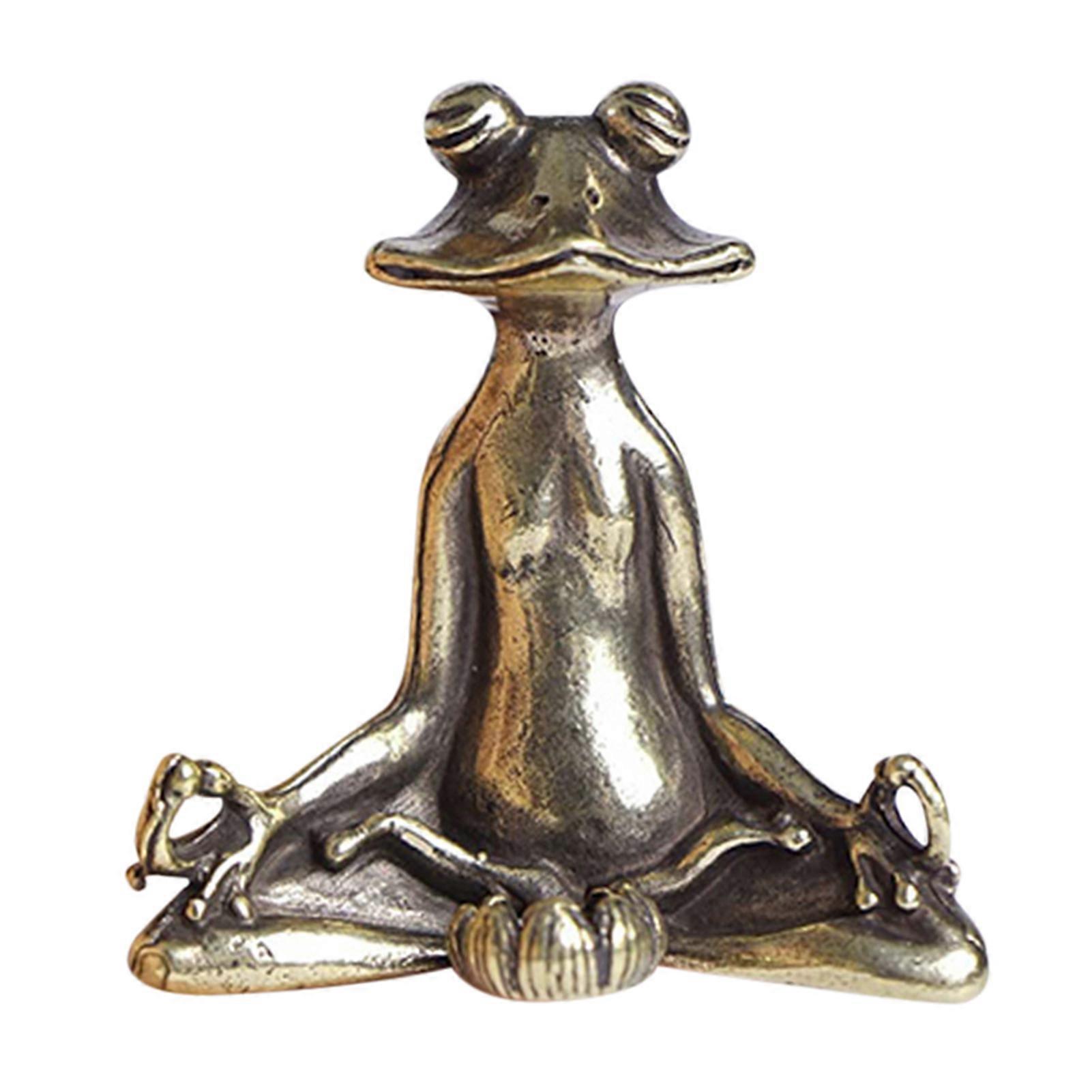 Frog Copper Incense Stick Holder  With Lotus Leaf Ash Catcher