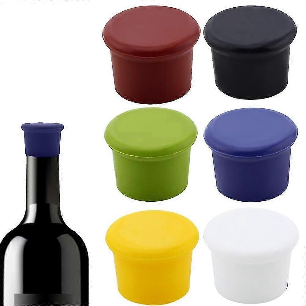 6 Pcs Reusable Bottle Stopper for Wine Champagne