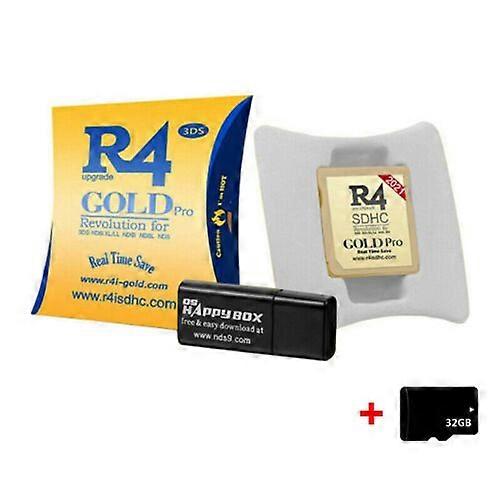 R4 Gold Pro SDHC R4i 2021 适用于 DS/3DS/2DS/ 革命墨盒 / 32G SD 卡