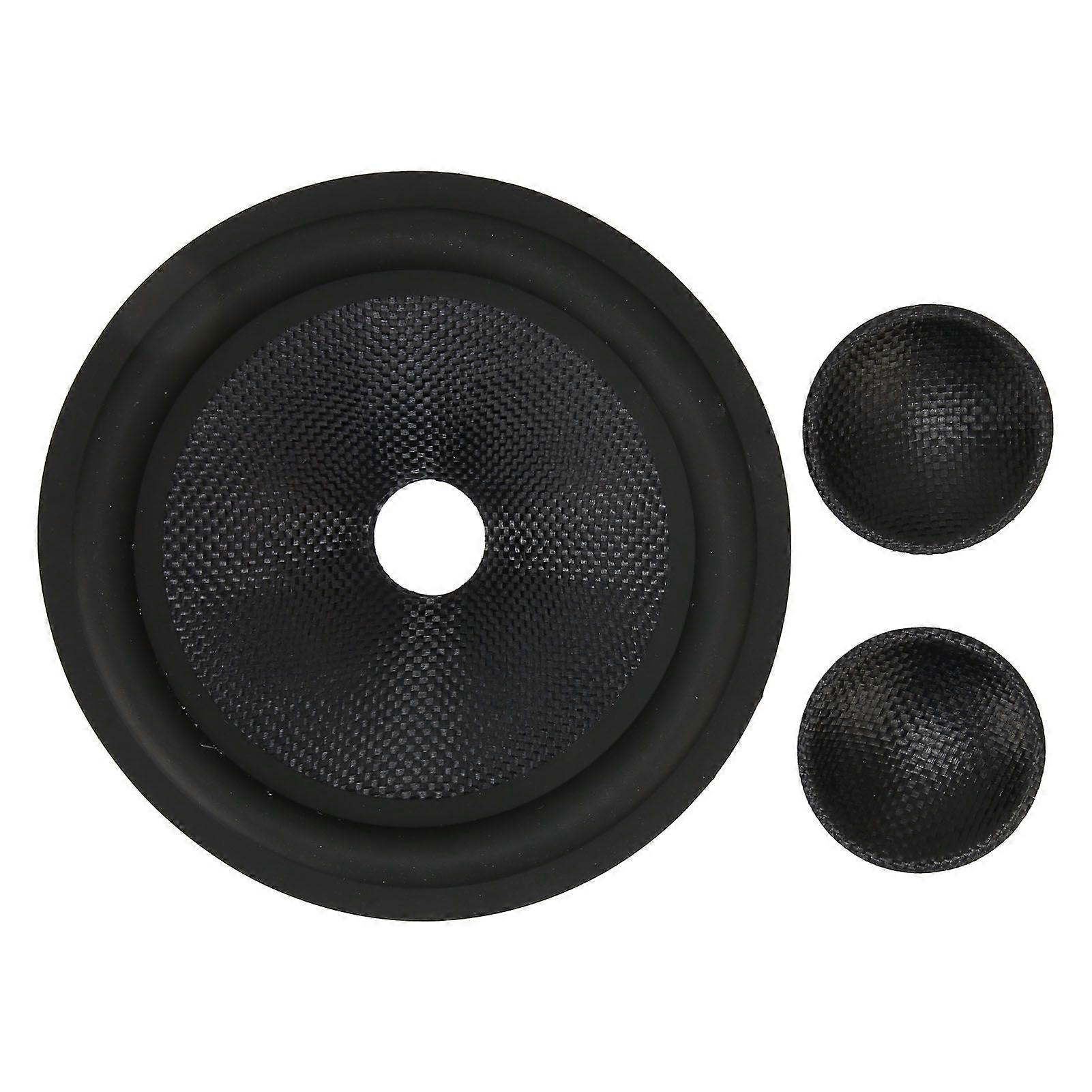 Speaker Cone Drum Paper 1 Inch Inner Diameter Rubber Surround Subwoofer Speaker Drum Paper Black